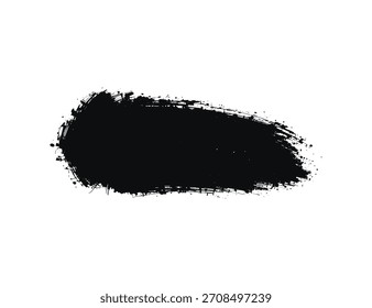 Bold Black Brush Stroke Abstract Art Texture for Modern Design and Creative Backgrounds..