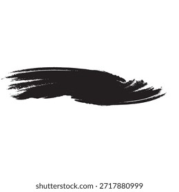 Un trazo de pincel negro audaz con textura y movimiento visibles