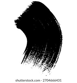 Los trazos de pincel negros crean una textura de fondo negro para proyectos creativos