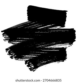Los trazos de pincel negros crean una textura grunge de lona negra ideal para diseños