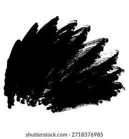 Pinceladas negras audaces en blanco muestran la expresión artística para el diseño