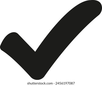 Bold black checkmark - stock vector