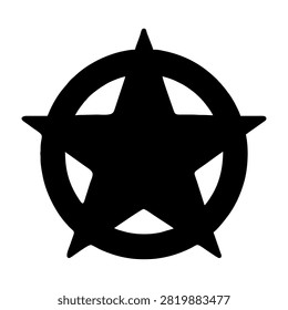 A bold black compass rose symbol representing navigation, direction, exploration, and guidance in a minimalist style.