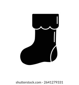 Bold black design icon for Christmas surprise