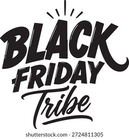 Bold Black Friday Expressive Typography with Celebration Spark Lines for Promotions bold text
