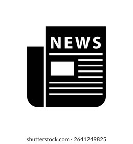 Bold black icons for news bulletin use