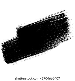 Trazo de pincel de tinta negra audaz ideal para fondos grunge en proyectos de diseño
