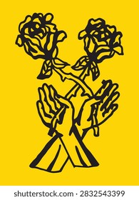 A bold black ink