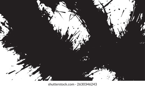 Textura de mancha de tinta preta negrito sobre fundo branco para Grunge e arte abstrata