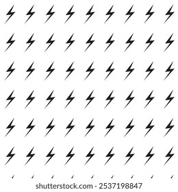 Bold black lightning pattern on white background, energetic and striking