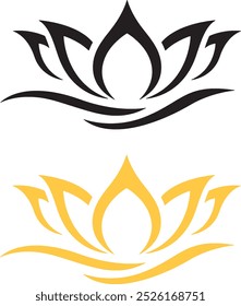 A bold black lotus silhouette with vivid, colorful accents, blending elegance and vibrant energy.