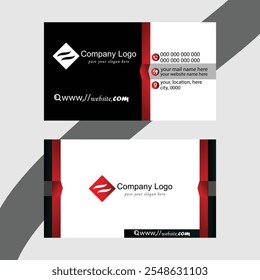  Bold Black and Red Business Card Design for a Striking Professional Presence