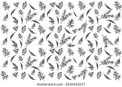 Bold black seamless floral pattern with dramatic leaf silhouettes. Stylish for fashion, packaging, or modern branding visuals.