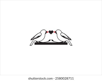 A bold, black silhouette of a bird in mid-flight against a pure white background.