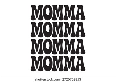 Texto negro en negrita con la palabra MAMÁ repetida cinco veces