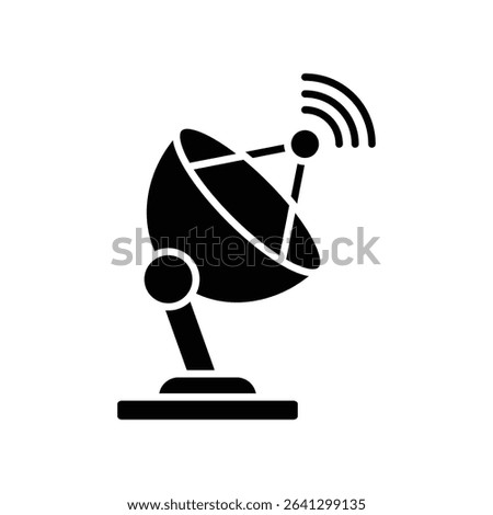 Bold black vector icon for broadcasting themes