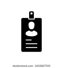Cartão de identificação vertical preto e negrito para perfil