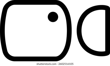 Bold Black Video Camera Icon