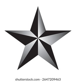 Negrito preto e branco gráfico estrela náutica. Perfeito para temas náuticos, marcas, logotipos, tatuagens e projetos de design. Vetor de alta resolução.