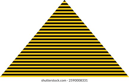Bold Black and Yellow Striped Triangle – Geometric Optical Design