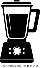 Um design de silhueta de liquidificador ousado com um contorno elegante e simples, perfeito para cozinha e ilustrações com temas de culinária.