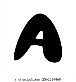 Bold Block Letter 'A' on a Minimalist Vector Background