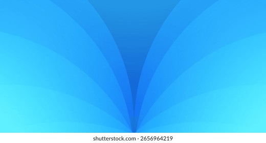 Fondo abstracto azul audaz con Formas geométricas similares a pétalos.