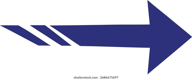 A bold blue arrow points the way forward indicating direction and progress