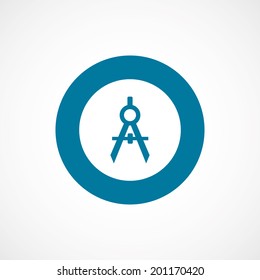 bold blue border circle compasses icon