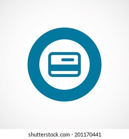 bold blue border circle credit card icon