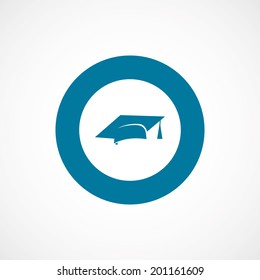 bold blue border circle education symbol