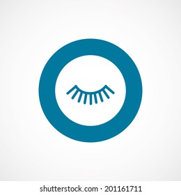 bold blue border circle eyelash icon