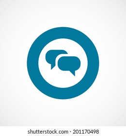 bold blue border circle Flat Conversation Icon