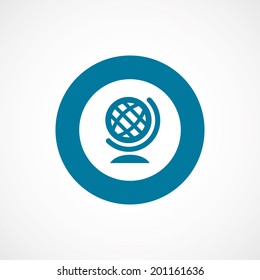 bold blue border circle globe icon