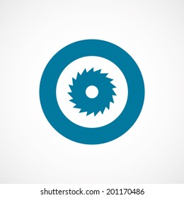 bold blue border circle industrial saw icon