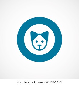 bold blue border circle puppy icon