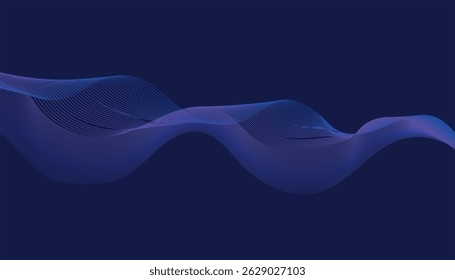 Bold blue wave on dark canvas.Abstract blue curves.
A simple blue wave graphic.