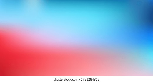 Gradiente azul e vermelho brilhante e arrojado com tons vívidos, criando um plano de fundo abstrato surpreendente e energético.