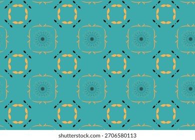 Fett leuchtendes Teal und schwarzes optisches Muster, wirksam für Badebekleidung oder dynamische digitale Hintergründe.