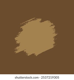 A bold brown paintbrush stroke on a dark background, ideal for design projects, digital art, or graphic templates. The simple artistic style is perfect for branding, presentations. EPS 10