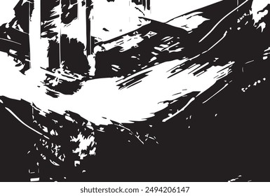 Bold brush stroke with grunge texture. Distress damaged texture. Grainy bold brush strokes texture.