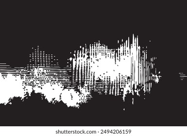 Kühner Pinselstrich mit Grunge-Textur. Beschädigte Textur. Körnige, fette Pinselstriche Textur.