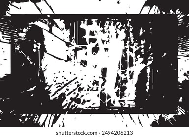 Bold brush stroke with grunge texture. Distress damaged texture. Grainy bold brush strokes texture.