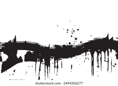 Bold brush stroke with grunge texture. Distress damaged texture. Grainy bold brush strokes texture.