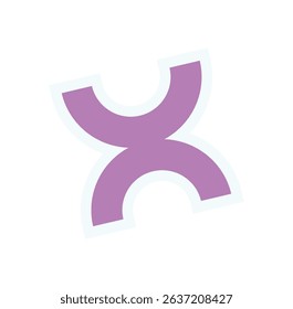 Bold brutalist abstract shape sticker. Modern icon with a simple form and flat design. Abstract element of brutalism, geometric figure, ideal for contemporary projects, digital art, or trendy