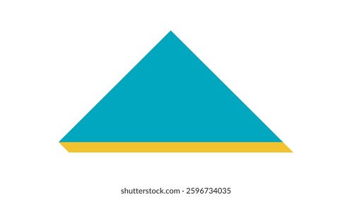 Bold brutalist triangle icon. Minimal abstract shape with shadow. Modern graphic element, geometric form, ideal for contemporary design, art projects, and digital illustrations.