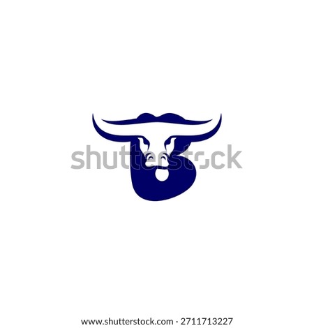 A bold bull head integrated into a stylized alphabet design. Perfect for fitness brands, steak restaurants, sports teams, and tough visual identities.
