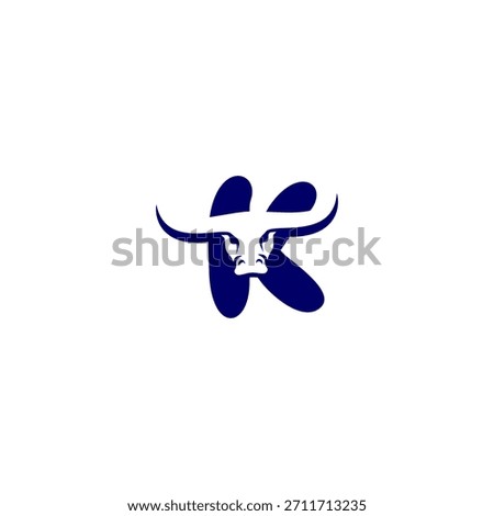 A bold bull head integrated into a stylized alphabet design. Perfect for fitness brands, steak restaurants, sports teams, and tough visual identities.