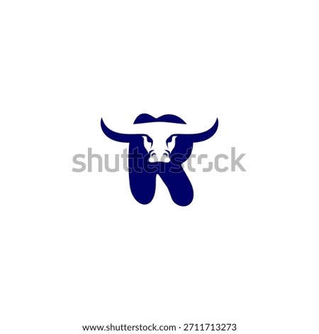 A bold bull head integrated into a stylized alphabet design. Perfect for fitness brands, steak restaurants, sports teams, and tough visual identities.