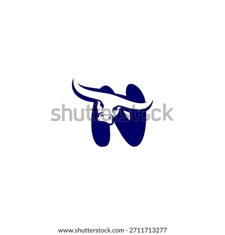 A bold bull head integrated into a stylized alphabet design. Perfect for fitness brands, steak restaurants, sports teams, and tough visual identities.